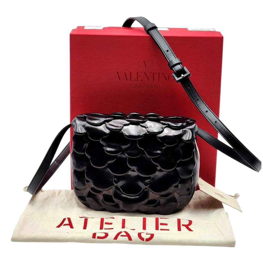 VALENTINO GARAVANI ATELIER BAG 03 ROSE EDITION BLACK NWT - Picture 2 of 16